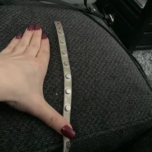 Silver double wrap Tory Burch bracelet